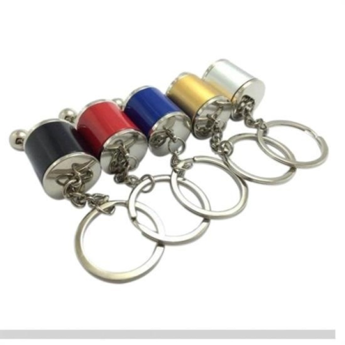 Biomak® Hareketli Araba Vites Anahtarlık Altı Hız Manuel Vites Dişli Shifter Topuzu Metal Anahtarlık