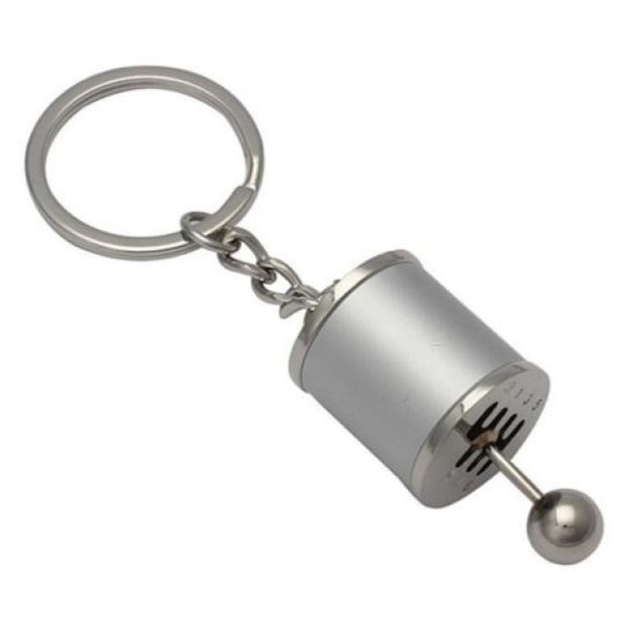 Biomak® Hareketli Araba Vites Anahtarlık Altı Hız Manuel Vites Dişli Shifter Topuzu Metal Anahtarlık