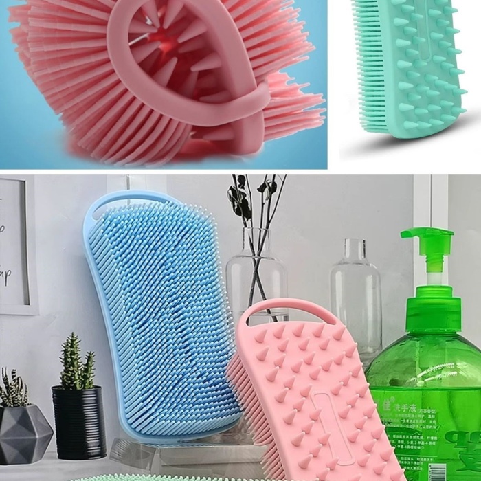 Biomak® Kendiliğinden Askılı Peeling ve Masaj Etkili Silikon Banyo Vücut Fırçası