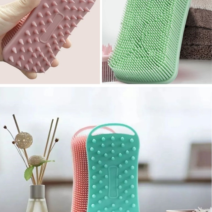 Biomak® Kendiliğinden Askılı Peeling ve Masaj Etkili Silikon Banyo Vücut Fırçası