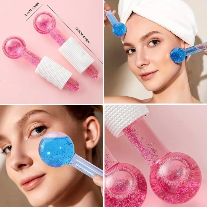 Biomak® Buz Küre Yüz ve Göz Soğuk Masaj ve Terapi Topu Leke Önleyici Cilt Bakımı Göz Altı Terapi Topları