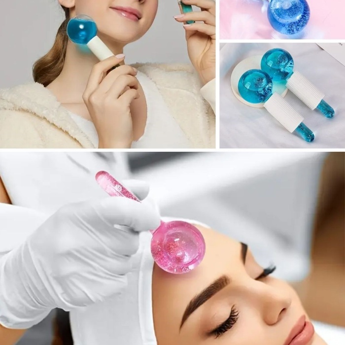 Biomak® Buz Küre Yüz ve Göz Soğuk Masaj ve Terapi Topu Leke Önleyici Cilt Bakımı Göz Altı Terapi Topları