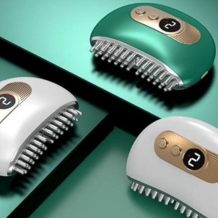 Biomak® 1 Adet Akıllı Elektrik Akımlı EMS Titreşimli Masaj Tarağı Kademeli Yüz Masaj Aleti Aparatı