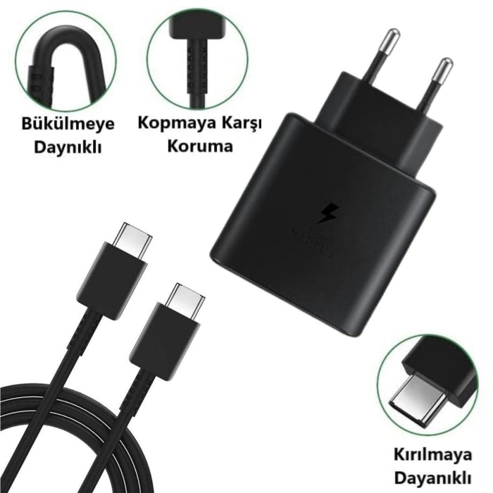 Biomak® 65W Hızlı Şarj Edebilen TYPE C uçlu Şarj Aleti