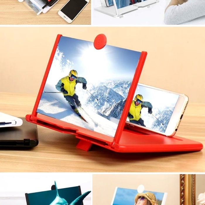 Biomak® Telefon ve Tablet Ekran Büyütücü Aparat Kırmızı