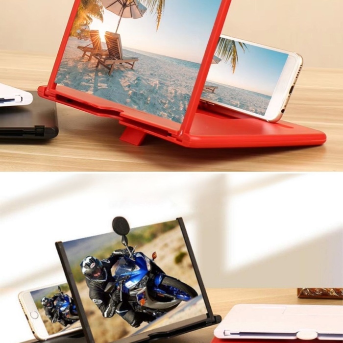 Biomak® Telefon ve Tablet Ekran Büyütücü Aparat Kırmızı