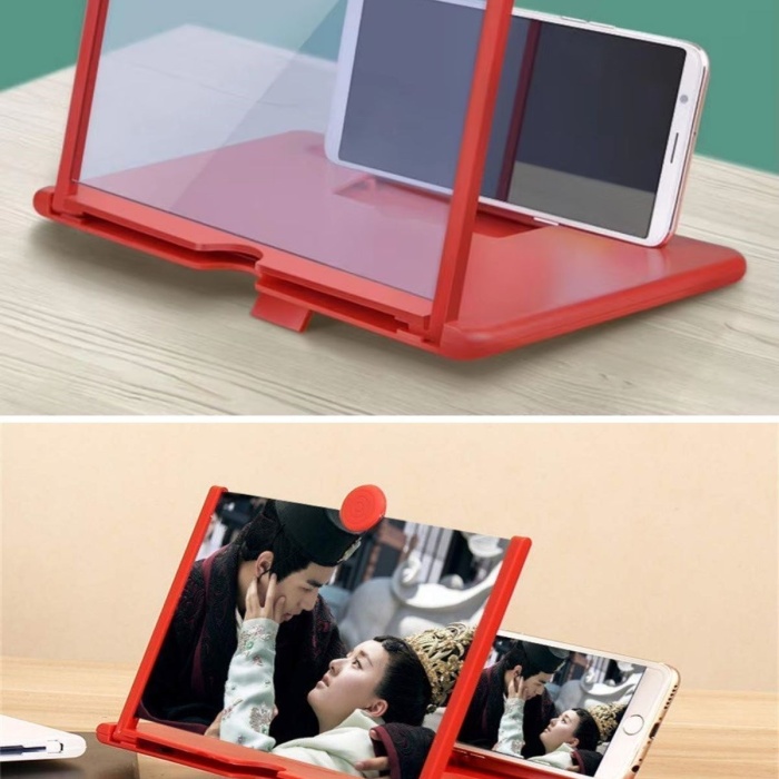 Biomak® Telefon ve Tablet Ekran Büyütücü Aparat Kırmızı