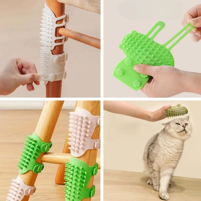 Biomak® Sandalye Ayağına Takılabilen Ayarlanabilir Silikon Kedi Kaşınma Tarağı