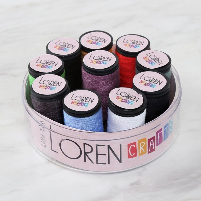 Biomak Loren Crafts Dikiş İpliği Seti Büyük 10 Renk LRN -
