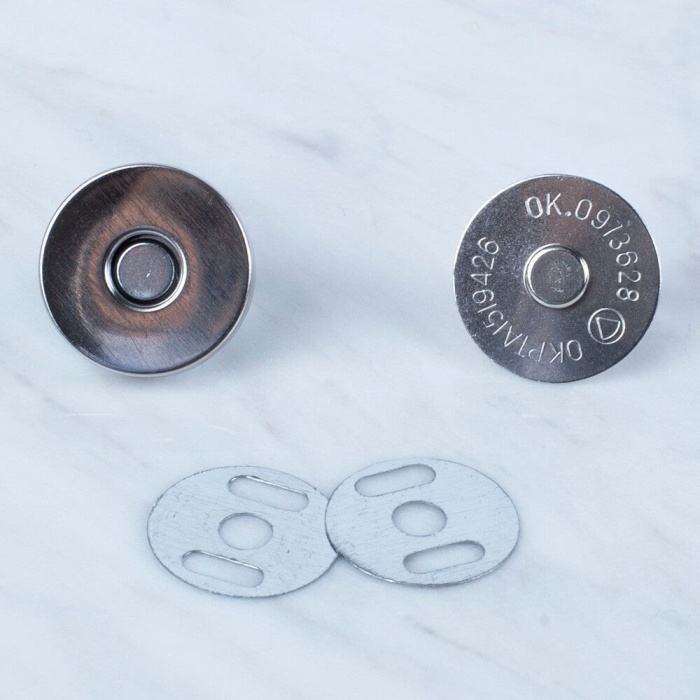 Biomak Loren Manyetik Gümüş Metal 5 li Çıt Çıt Set