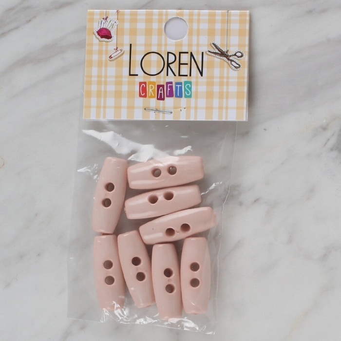 Biomak® Loren Crafts pudra pembe 8 li çoban düğmesi - 70