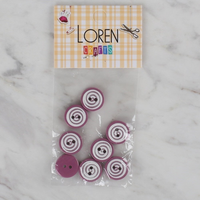 Biomak® Loren Crafts vişne çürüğü 8 li yuvarlak düğme - 44