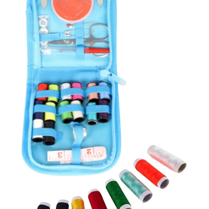 Biomak® İplik Set Fermuarlı Plastik Dikiş Seti Mavi