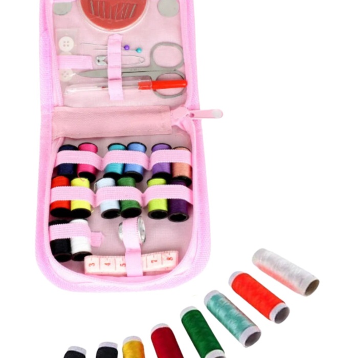 Biomak® İplik Set Fermuarlı Plastik Dikiş Seti Pembe