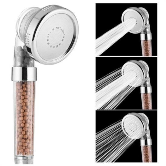 Biomak® %50 Su Tasarruflu ve Arıtmalı Doğal Taşlı Banyo El Duş Başlığı