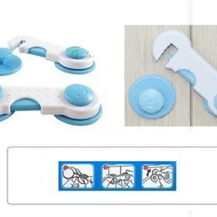 Çocuk Güvenlik Geçmeli Dolap Kapağı Kilidi 2 li Set