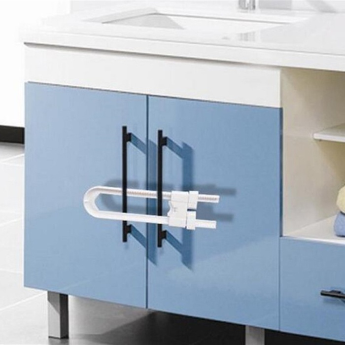 Raylı Dolap Çekmece Çocuk Koruma Kilidi 1 Adet