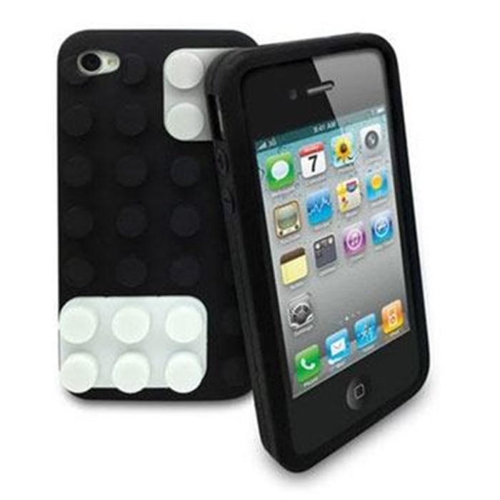 Şekilli Silikon iPhone Kılıfı Siyah