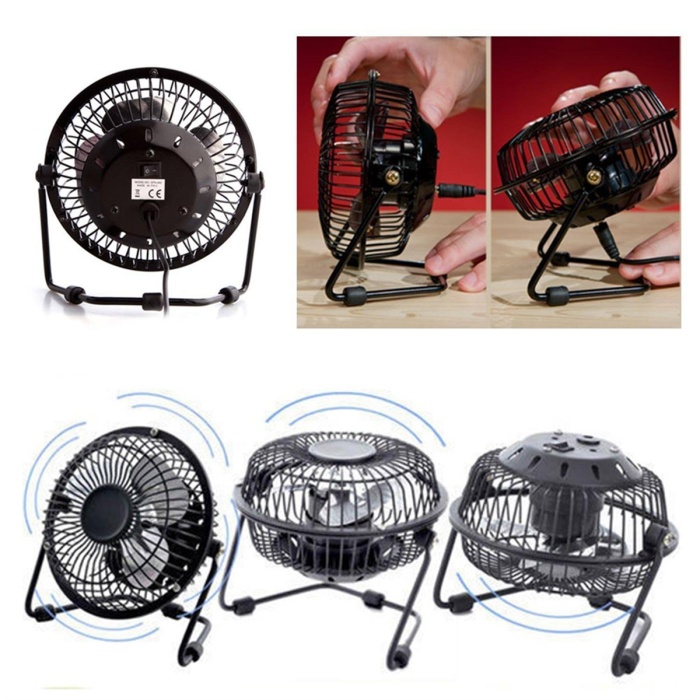 Biyomak® Masaüstü Metal Fan USB Girişli Vantilatör
