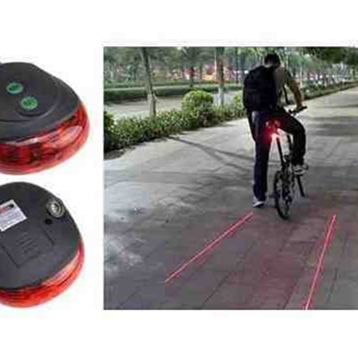 3 Fonksiyon Lazer Şerit 5 Led Stop Bisiklet Lamba 7 Fonksiyon