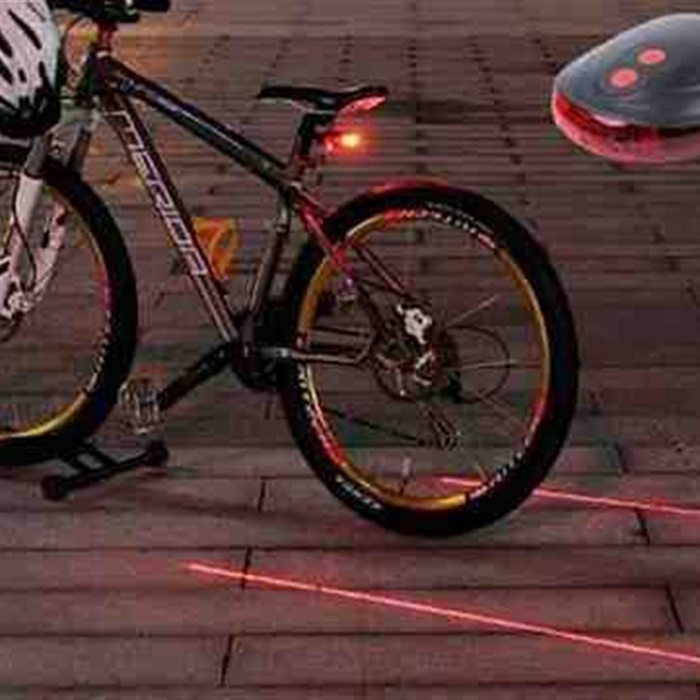 3 Fonksiyon Lazer Şerit 5 Led Stop Bisiklet Lamba 7 Fonksiyon