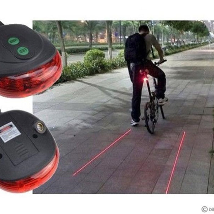 3 Fonksiyon Lazer Şerit 5 Led Stop Bisiklet Lamba 7 Fonksiyon