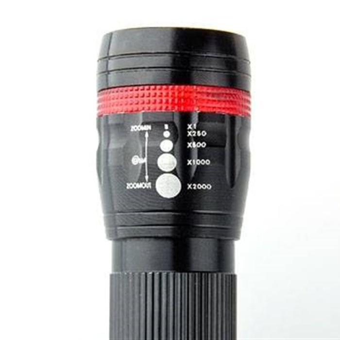 Power Ledli Zoomlu 2 Km Menzilli Alüminyum El Feneri