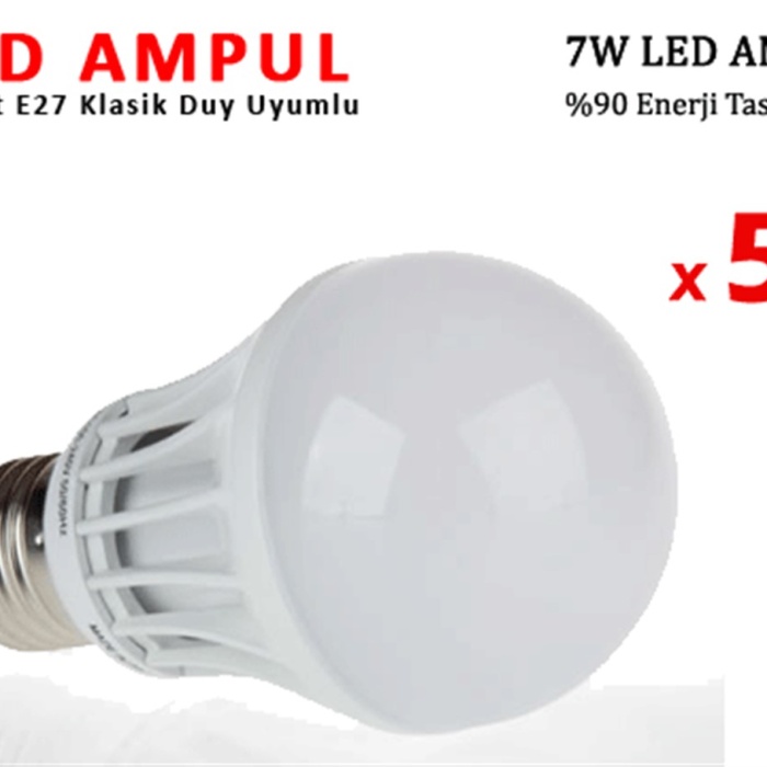 ® 7W Enerji Tasarruflu Led Ampul 5 Adet