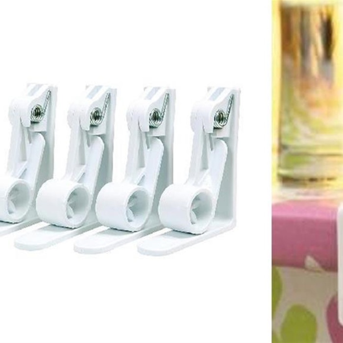 ® 4 Adet Plastik Yaylı Masa Örtüsü Mandalı