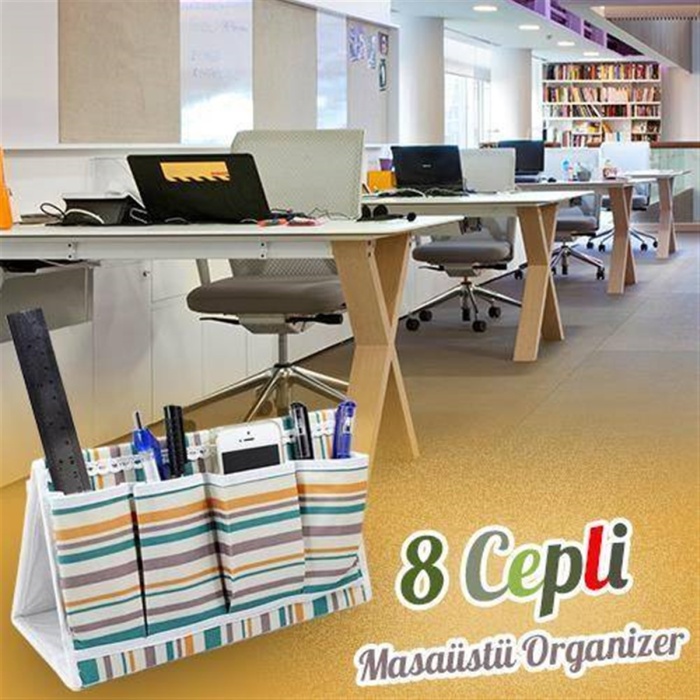 8 Cepli Çalışma Masaüstü Katlanabilir Organizer
