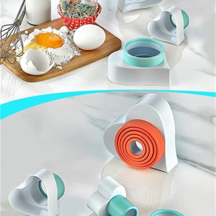 5 Parça Farklı Boylarda İç İçe Kalpli KuraPasta Seti