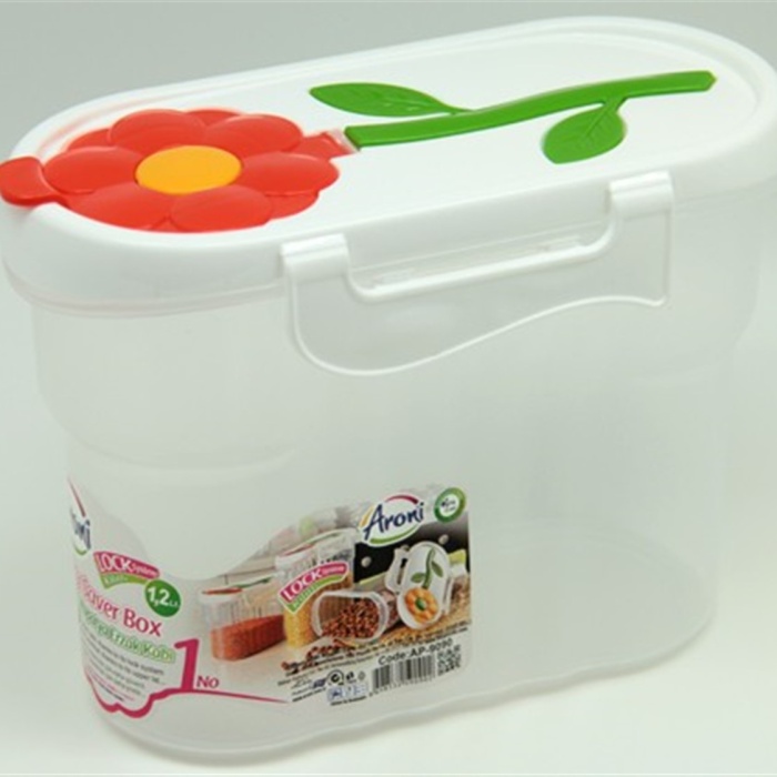 Biyomak® Papatya Kapaklı Erzak Bakliyat Saklama Kabı 1,2 Litre