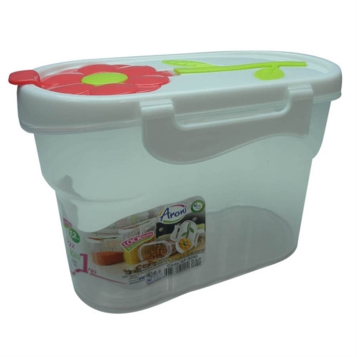 Biyomak® Papatya Kapaklı Erzak Bakliyat Saklama Kabı 1,2 Litre