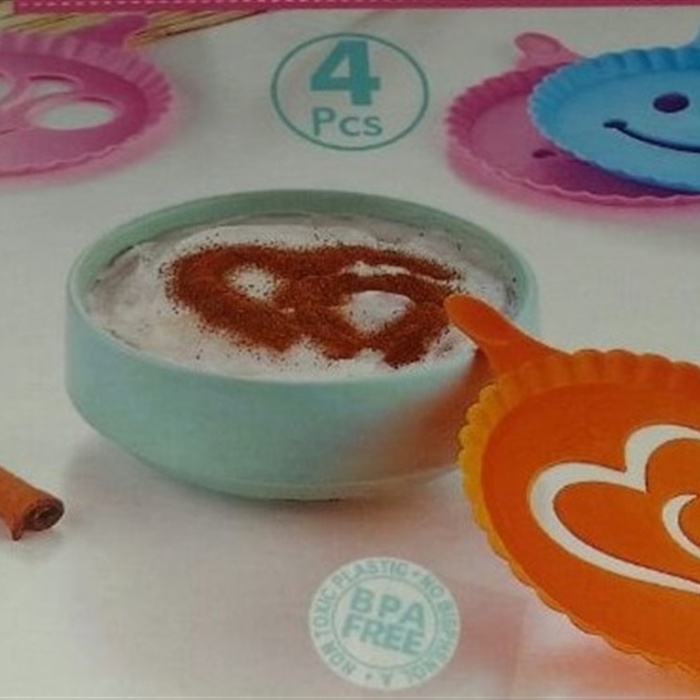 ® Renkli Kahve Süsleme Şablonları 4 Adet