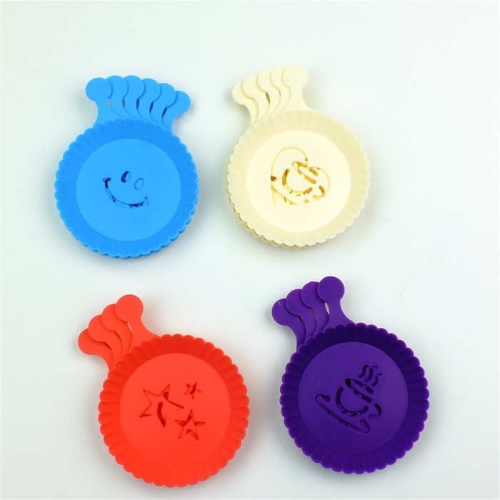 ® Renkli Kahve Süsleme Şablonları 4 Adet