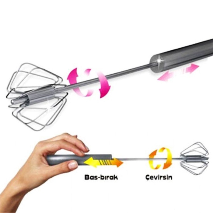 Bas Çek Mikser Karıştırıcı Metal Çırpma Teli 11 cm
