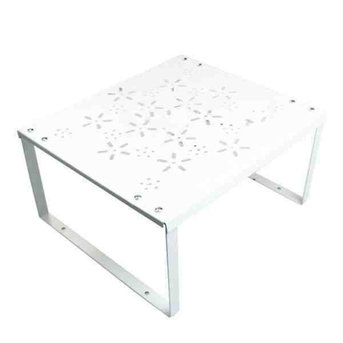 Dolap İçi Plastik Ayaklı Metal Raf Düzenleyici Beyaz