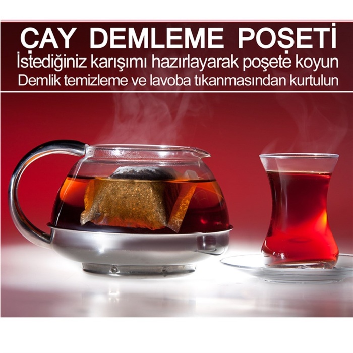 Ev Tipi Kağıt Çay Demleme Poşeti 25 li Paket