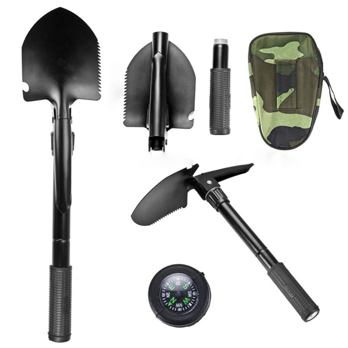 Katlanabilir Pusulalı Kamp Küreği