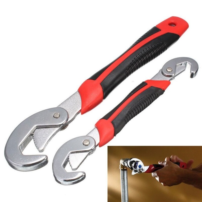Biyomak® Akıllı İngiliz Anahtarı Kurbağacık Pense Takım 2 Li Set