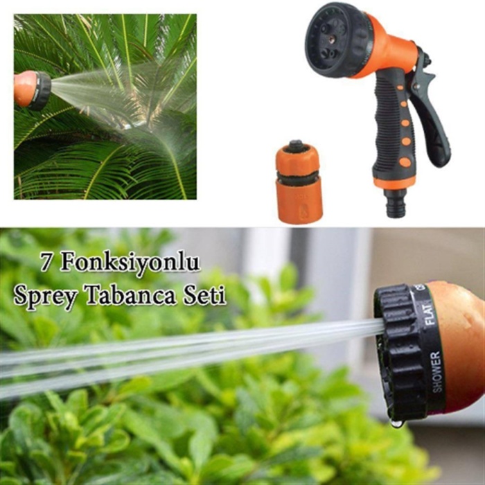 Biyomak® Tetikli 7 Fonksiyonlu Otomatik Sprey Su Tabanca