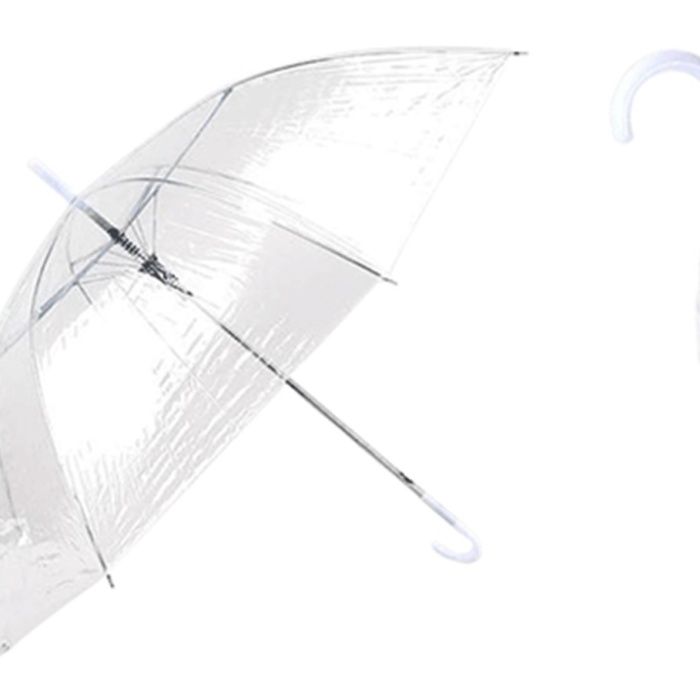 Yağmur Sokak Yürüme Şeffaf Şemsiye