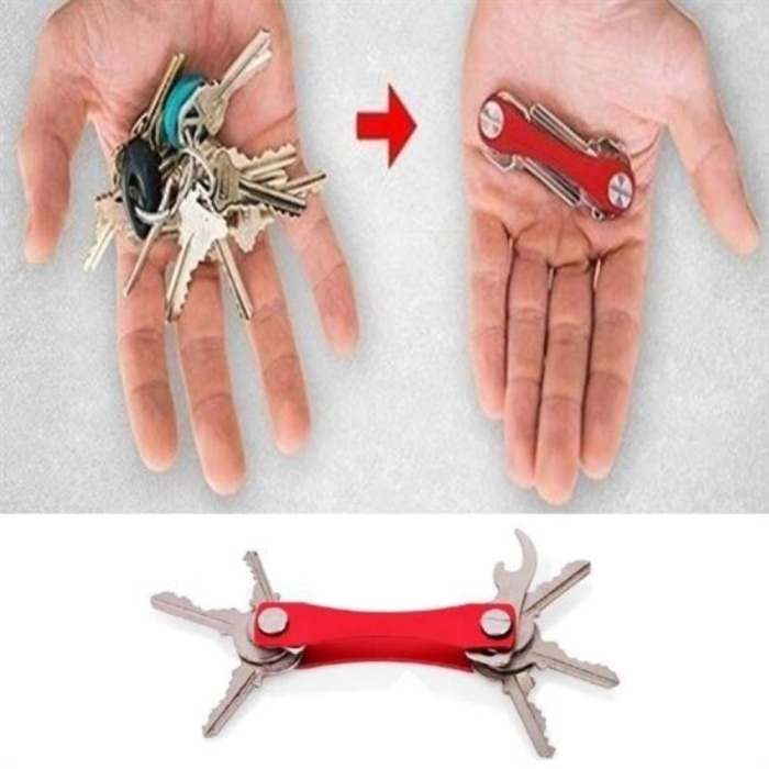 Hazneli Akıllı Anahtar Organizeri Düzenleyici Kayıp Önleyici Anahtarlık