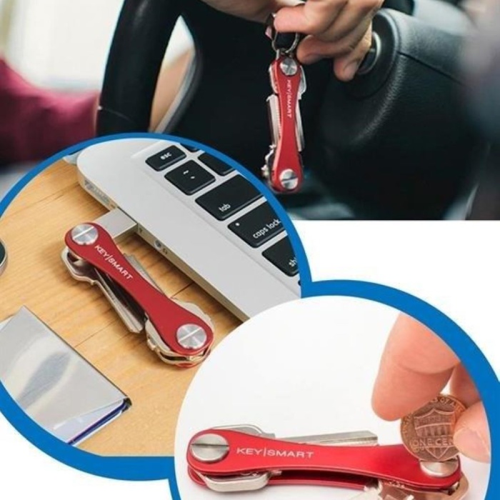 Hazneli Akıllı Anahtar Organizeri Düzenleyici Kayıp Önleyici Anahtarlık