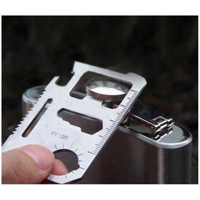 Çelik Acil Durum Kartı Survival Kit Kart Şeklinde Çok Amaçlı Aparat