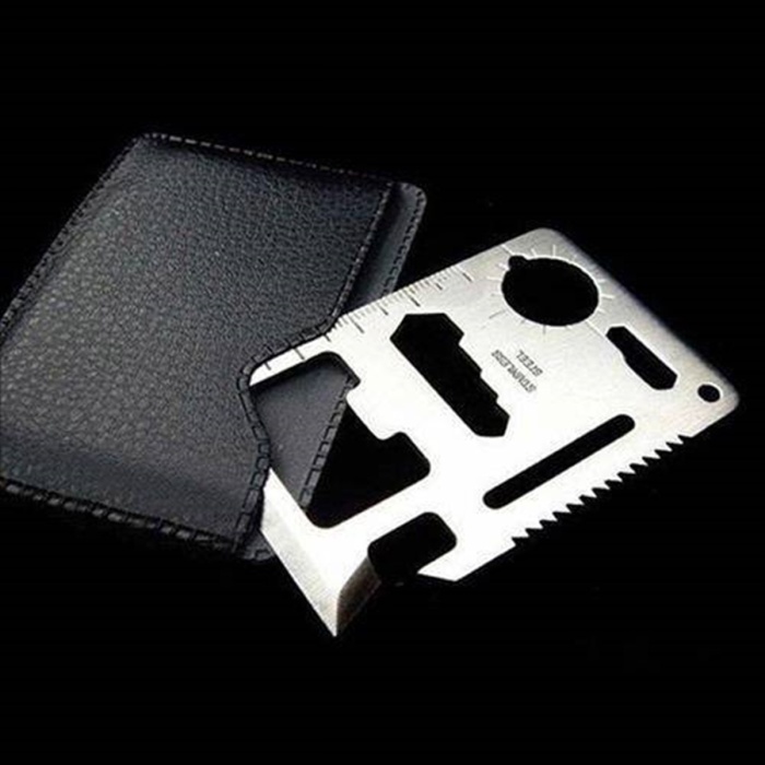 Çelik Acil Durum Kartı Survival Kit Kart Şeklinde Çok Amaçlı Aparat