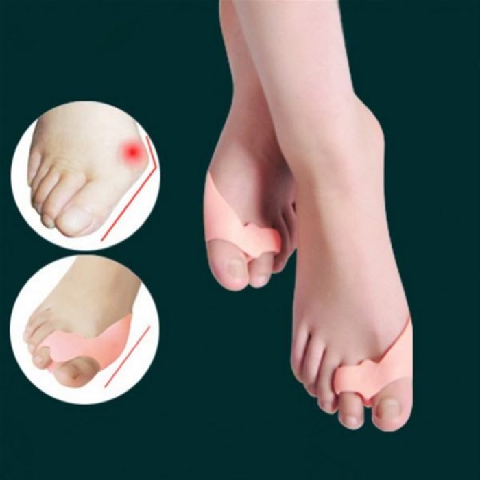 Makaralı 2 Parmağa Geçen Ayak Bunyon Koruyucu BEYAZ 1 Çift