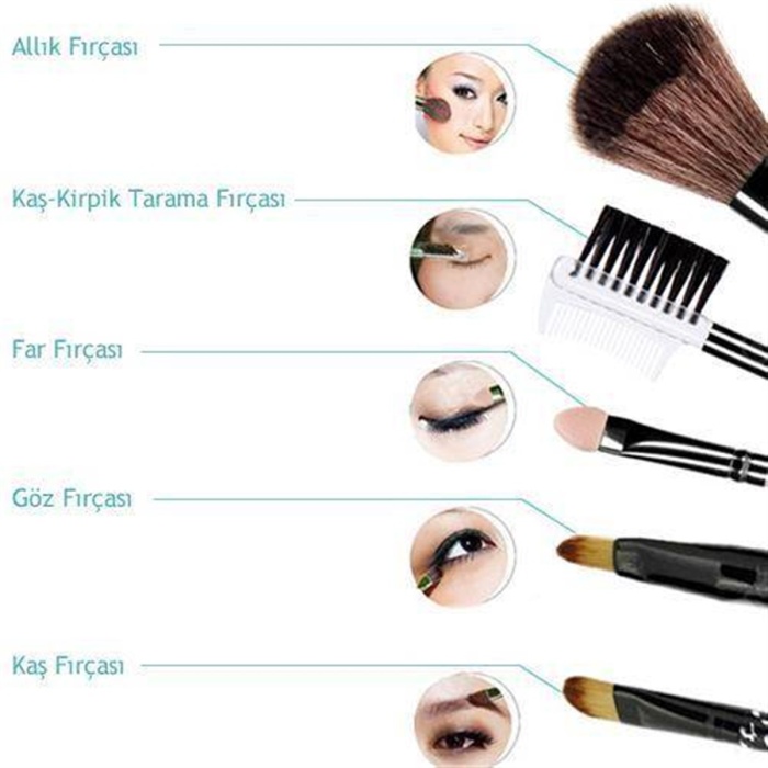Biyomak® 5 Parça Makyaj Fırça Seti