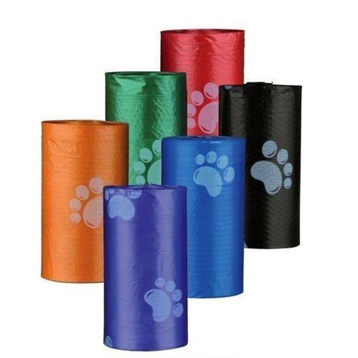 Biyomak® Pet Shop Pati Desenli 4 Rulo Kedi Köpek Kaka Dışkı Toplama Poşet