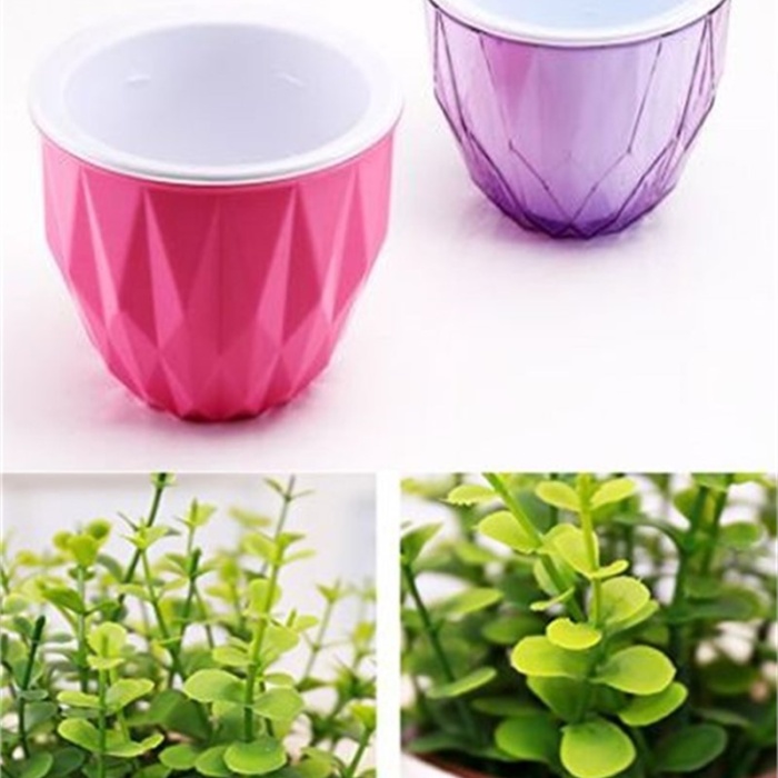 Şık Dekoratif Prizma Model Saksı Orta Boy 1 Adet